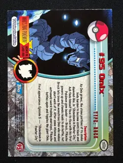 topps Pokemon TV Animation Edition Series 2 Rainbow Foil #95 Onix - Image 2