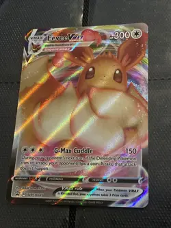 Pokemon Card TCG Eevee VMAX SWSH087 Black Star Promo Full Art Holo Rare NM - Image 1