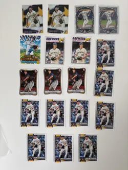 2025-2026 JACOB MISIOROWSKI Rookie Lot Of 19 RC BREWERS - Image 1