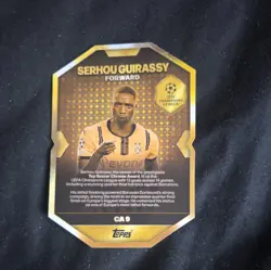 Topps Match Attax 25/26 Serhou Guirassy Chrome Shield Award Card Dortmund - Image 3
