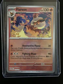 Pokemon TCG Flareon (Master Ball Pattern) 013/131 Prismatic Evolutions Holo LP+ - Image 2