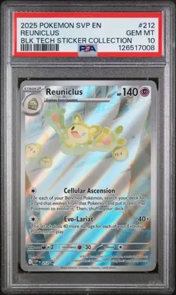 2025 POKEMON SVP ENGLISH BLACK STAR PROMO #212 REUNICLUS PSA 10 - Image 1