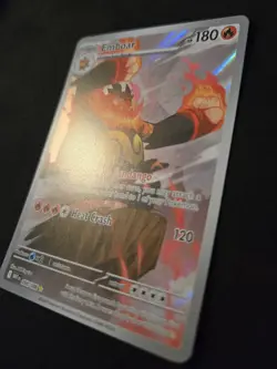 EMBOAR 098/086 Pokemon TCG S&V White Flare Illustration Rare NM - Image 2