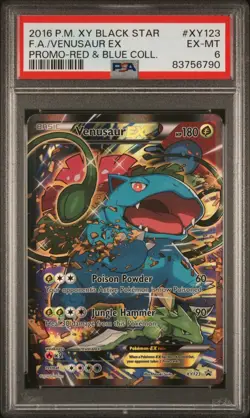 PSA 6 EX-MT Pokemon Venusaur EX XY123 Red & Blue Coll. Holo Black Star Promo - Image 1