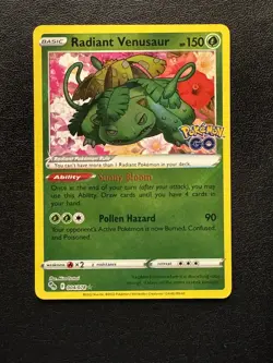 Radiant Venusaur 4/78 Pokemon GO Radiant Rare NM - Image 1