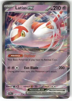 Latias ex 076/191 Double Rare Surging Sparks Pokemon NM - Image 1