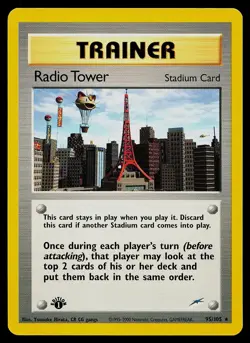 Pokemon Card - Radio Tower Neo Destiny 95/105 1st Edition Rare - Image 1