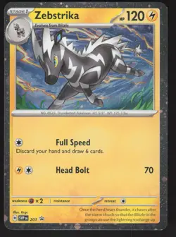 Zebstrika 201 Cosmos Holo Pokemon TCG Scarlet & Violet Promo NM - Image 1