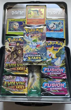 ✅Pokemon Spring 2022 Arceus Collector's Tin - Evolving Skies/Fusion Strike: NEW! - Image 3