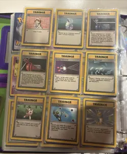Nintendo Pokemon TCG Base Set/Team Rocket 1999 English Trainer Lot - Image 1