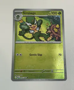 Pokemon Company Simisage 005/086 Sv: Black Bolt Master Ball Pattern Holo Eng - Image 1