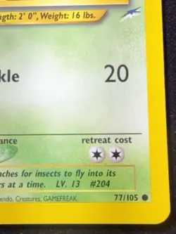 Pokemon TCG Pineco 77/105 1st Edition Neo Destiny Common LP Vintage WOTC - Image 5