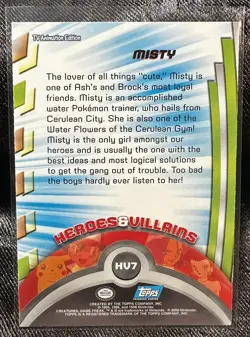 2000 Topps Pokemon TV Animation Series 3 Heroes & Villains Misty #HV7 Blue Label - Image 2