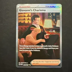 Pokemon TCG 151 Full Art Trainer Giovanni's Charisma 204/165 - Image 1