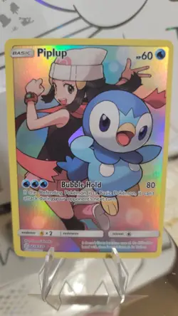 Piplup 239/236 SM - Cosmic Eclipse Holofoil Secret Rare Pokemon TCG - Mint - Image 1