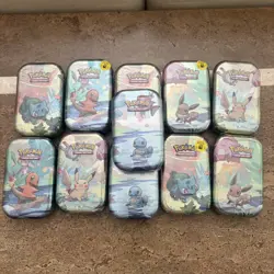Pokemon TCG Kanto Friends Mini Tins X11 Brand New & Sealed Bundle ✅ Fast Shop - Image 2