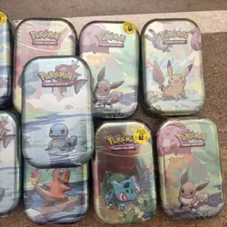 Pokemon TCG Kanto Friends Mini Tins X11 Brand New & Sealed Bundle ✅ Fast Shop - Image 3