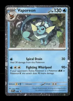 Vaporeon (Cosmos Holo) 168 Holo Scarlet & Violet Promo NM/M Pokemon - Image 1