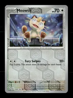 Meowth 048/064 Shrouded Fable Reverse Holo NM/M Pokemon - Image 1