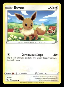 Eevee 205/264 Fusion Strike NM/M Pokemon - Image 1
