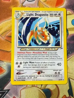 Pokemon TCG Light Dragonite #14/105 Neo Destiny Holo Rare NM / LP - Image 1