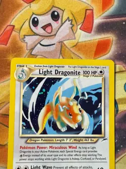 Pokemon TCG Light Dragonite #14/105 Neo Destiny Holo Rare NM / LP - Image 2