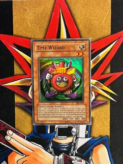 DL1-E001 Time Wizard Super Rare Duelist League 1 MP Yugioh - Image 1