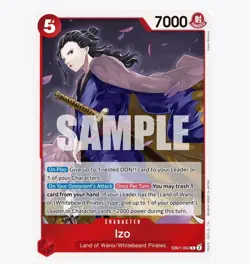 Izo One Piece Extra Booster Memorial Collection #EB01-002 Rare Foil ENGLISH - Image 1