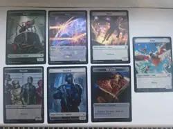 x 7 Double-Sided Token (Foil) Marvel Super Heroes MTG NM - Image 1