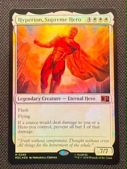 🌈 FOIL - MTG Marvel Super Heroes - Hyperion, Supreme Hero - NM/M - Image 1