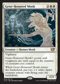 1x Geist-Honored Monk MTG - Commander 2014 - Light Play - Image 1