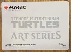 MTG Teenage Mutant Ninja Turtles Art Card, Krang & Shredder 31/54 Gold Symbol - Image 2