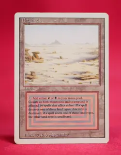 Revised Badlands Magic the Gathering MTG 1994 Dual Land - MP+ - Image 1
