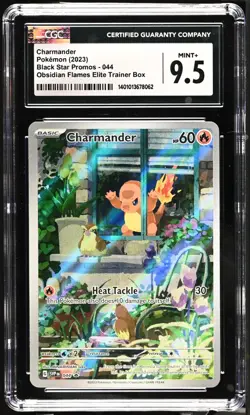 CGC 9.5 MINT+ Pokemon Charmander SVP 044 Obsidian Flames Holo Black Star Promo - Image 1