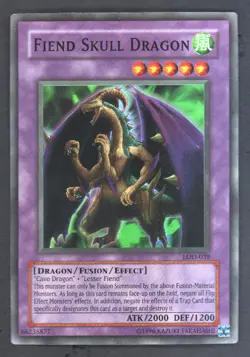 YugiOh Fiend Skull Dragon - LOD-039 - Super Rare Unimited U/P NrMt-Mint - Image 1