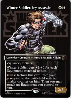 Winter Soldier, Icy Assassin (Borderless) 377 Marvel Super Heroes NM - Image 1
