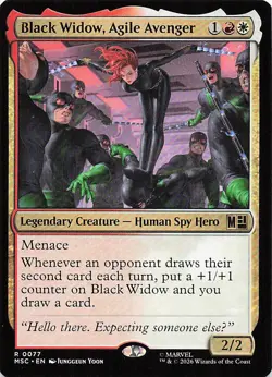 Black Widow, Agile Avenger R Commander: Marvel Super Heroes 77 NM - Image 1