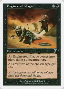 Magic The Gathering MTG ENGINEERED PLAGUE Seventh Edition NM Near Mint - Image 1