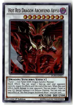 Hot Red Dragon Archfiend Abyss DUPO-EN057 Ultra Rare Yu-Gi-Oh 1st Edition LP - Image 1