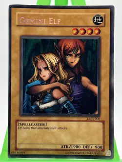 YuGiOh Gemini Elf LON-000 Secret Rare Unlimited Labyrinth of Nightmare Konami Fo - Image 1