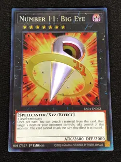 Yugioh Number 11: Big Eye RA04-EN062 1st Collectors (NM) - Image 1