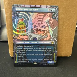 Krang, Master Mind (Showcase) Foil 230 TMNT MTG R Near Mint ships fast - Image 2