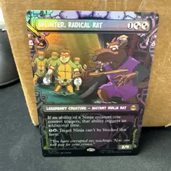 Splinter, Radical Rat R 251 (Showcase) Foil Near mint TMNT MTG - Image 2