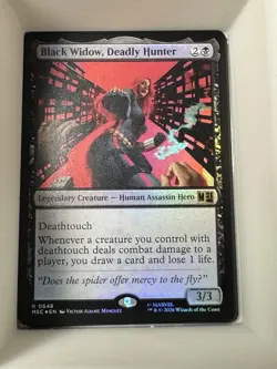 Black Widow, Deadly Hunter- FOIL - Marvel Super Heroes Jumpstart MTG Magic - Image 1