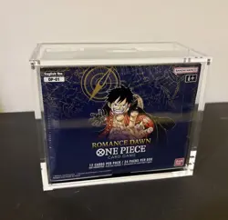 One Piece Booster Box Acrylic Display Case With Magnetic Lid - Image 1
