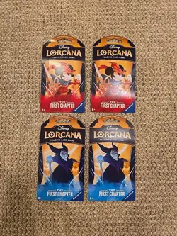 Disney Lorcana TCG The First Chapter Blister Pack, Lot Of 4 (New)! - Image 1