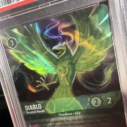 Disney Lorcana: Diablo - Devoted Herald #211 Enchanted (PSA 10) - Image 2