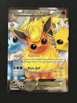 Flareon EX Full Art RC28/32 Generations Radiant Collection Pokemon Card - Image 1