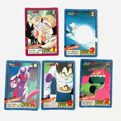 1992 Dragon Ball Carddass Super Battle Card Lot 5 types Grandpa Gohan Vegeta - Image 1