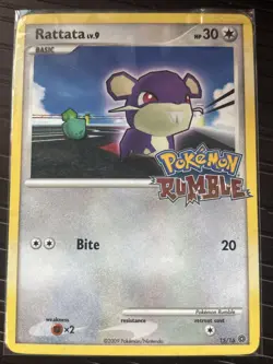 Rattata Pokemon Rumble Tcg Card 15/16 LP - Image 1